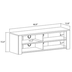 Tameem TV Stand for TVs up to 48"  Three Layers of Open Shelves