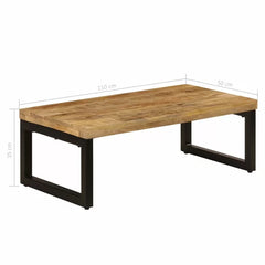 Chagford Sled 1 Piece Coffee Table Stylish Yet Practical Made of Solid Reclaimed Wood