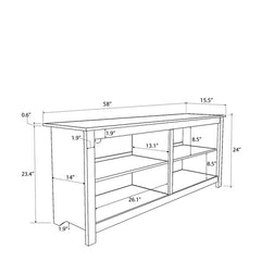 Albritton TV Stand for TVs up to 60" Dusty Gray Oak