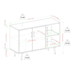 Mahnoor TV Stand for TVs up to 50" Dark Walnut Made from Engineered Wood