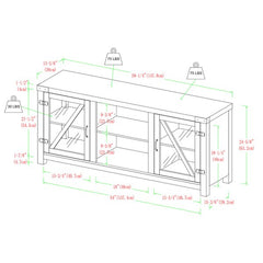 Gray Wash Coridon TV Stand for TVs up to 65" Modern Aesthetic