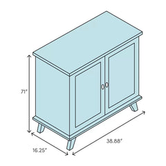 Craftsman Oak Jai-Jay 38.875'' Wide 6 Shelf Storage Cabinet