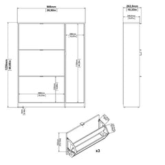 Aula 18 Pair Shoe Storage Cabinet Made From Engineered Wood and has a Clean Lined