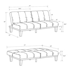 Gray Picasso Full 71'' Wide Tight Back Convertible Sofa Indoor Design