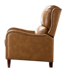 Brick Brigida Cigar Genuine Leather Recliner for Living Room