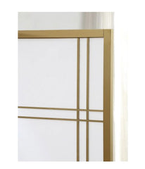 White Wood and Paper 4-panel Room Divider Screen