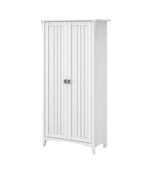 The Gray Barn Lowbridge Kitchen Pantry Cabinet with Doors Pewter Finish