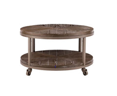 Carbon Loft Kenya Industrial Brown Wood Cocktail Table