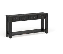 Furniture of America Cosbin Bold Antique Black 4-drawer Sofa Table