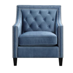 Picket House Furnishings Teagan Tufted Upholstered Accent Chair Marine Blue