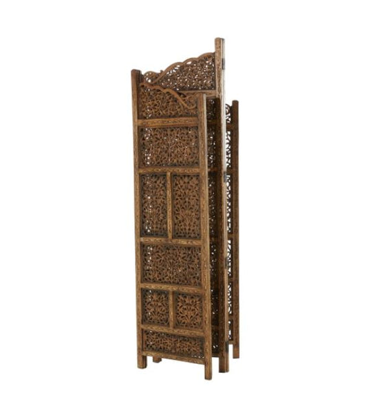 Brown MDF Traditional Room Divider Screen 72 x 80 x 1