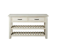 Barn Door Sofa Console Table Home Antique White