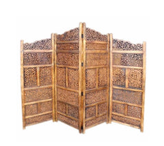 Brown MDF Traditional Room Divider Screen 72 x 80 x 1